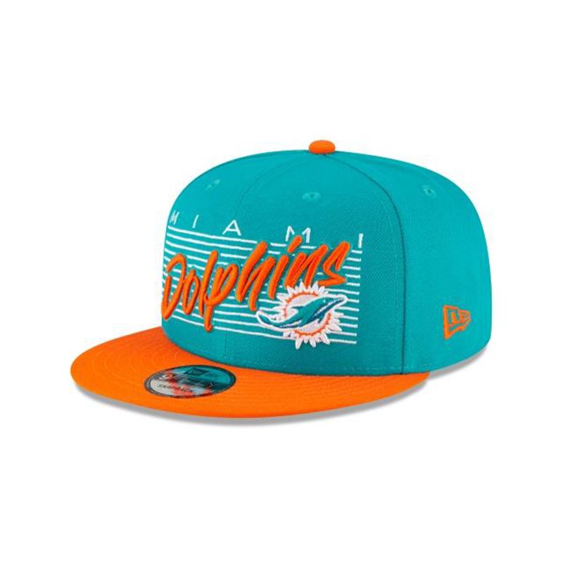 NFL Miami Dolphins Retro 9Fifty Snapback (TVO6214) - Blue New Era Caps